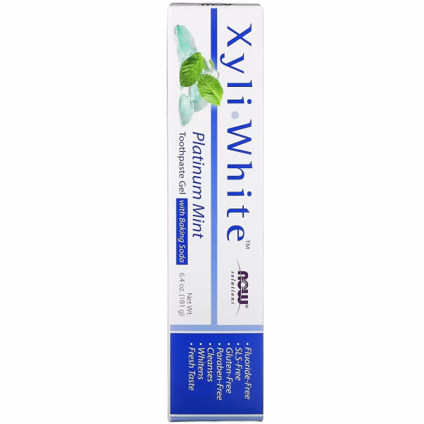 NOW Foods, Solutions, XyliWhite, Toothpaste Gel, Platinum Mint, 6.4 oz (181 g) - Image 2