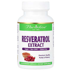 Paradise Herbs, Resveratrol Extract, 100 mg, 60 Vegetarian Capsules