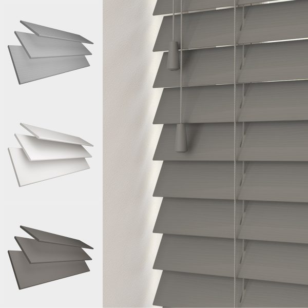 Faux Wood String Venetian Blinds 50mm Slats